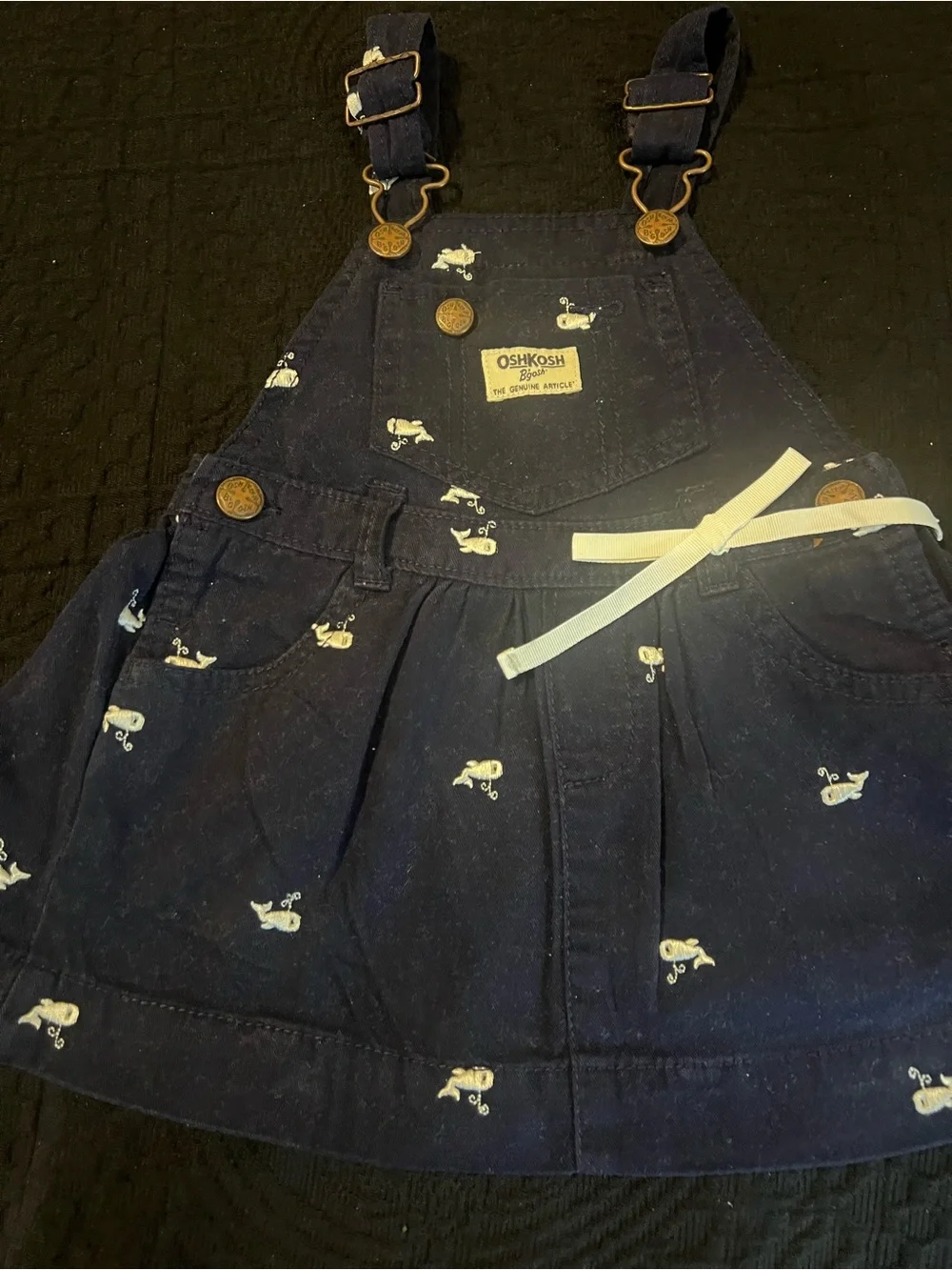 Bundle (2) OshKosh B'gosh Toddler Girls Overalls  Shorts and Dress Set